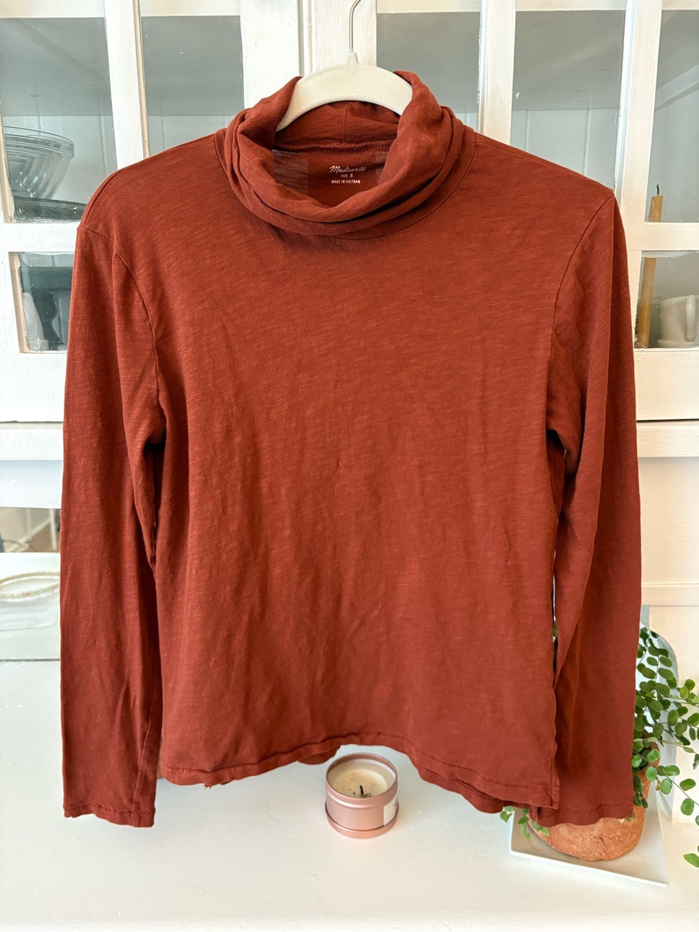 Madewell Turtleneck Top, Rust